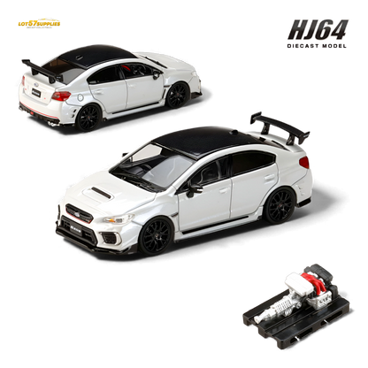 Hobby Japan Subaru S208 NBR Challenge Package Crystal White Pearl 1:64 Diecast Model