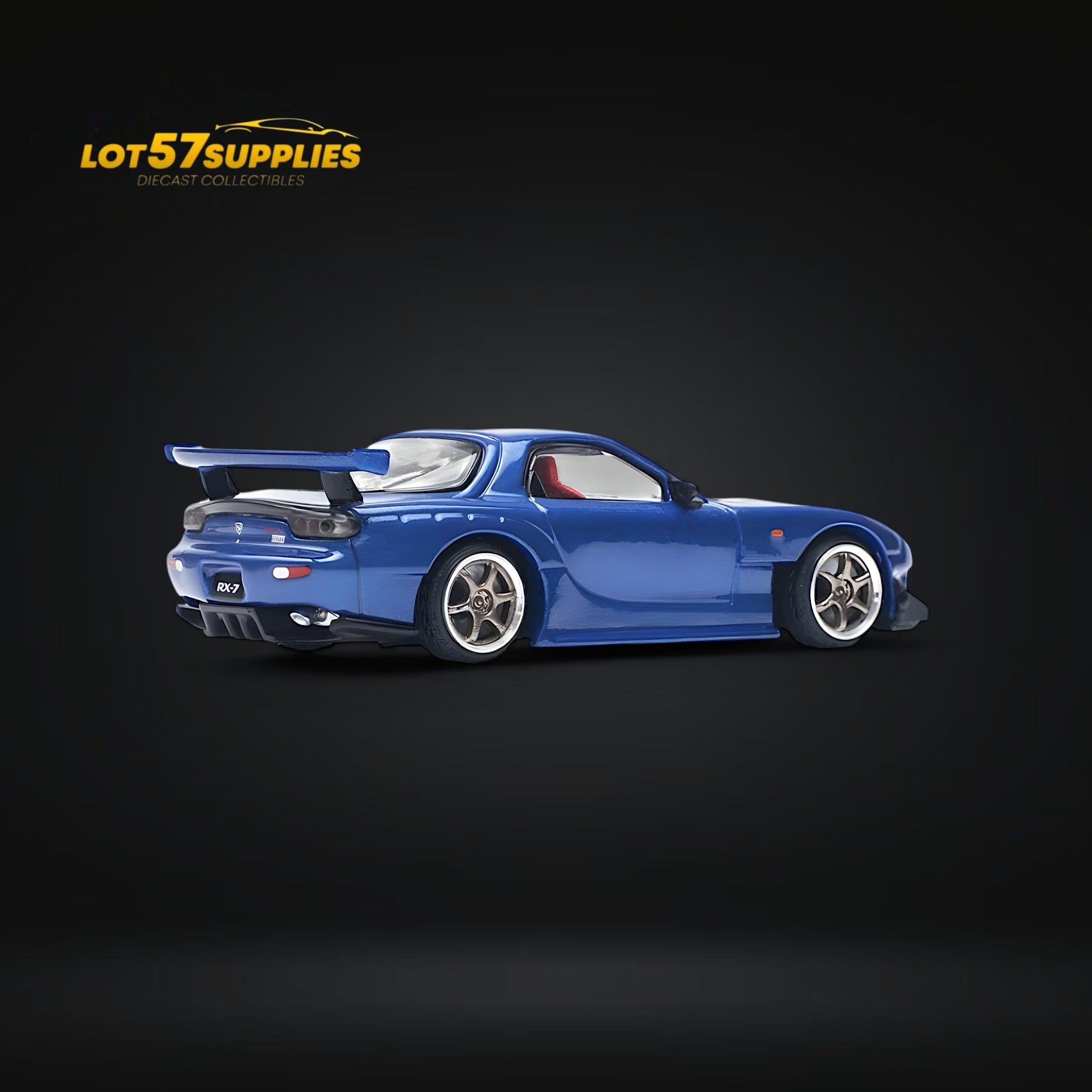 Pop Race Mazda RX-7 Re-Amemiya Metallic Blue 1:64