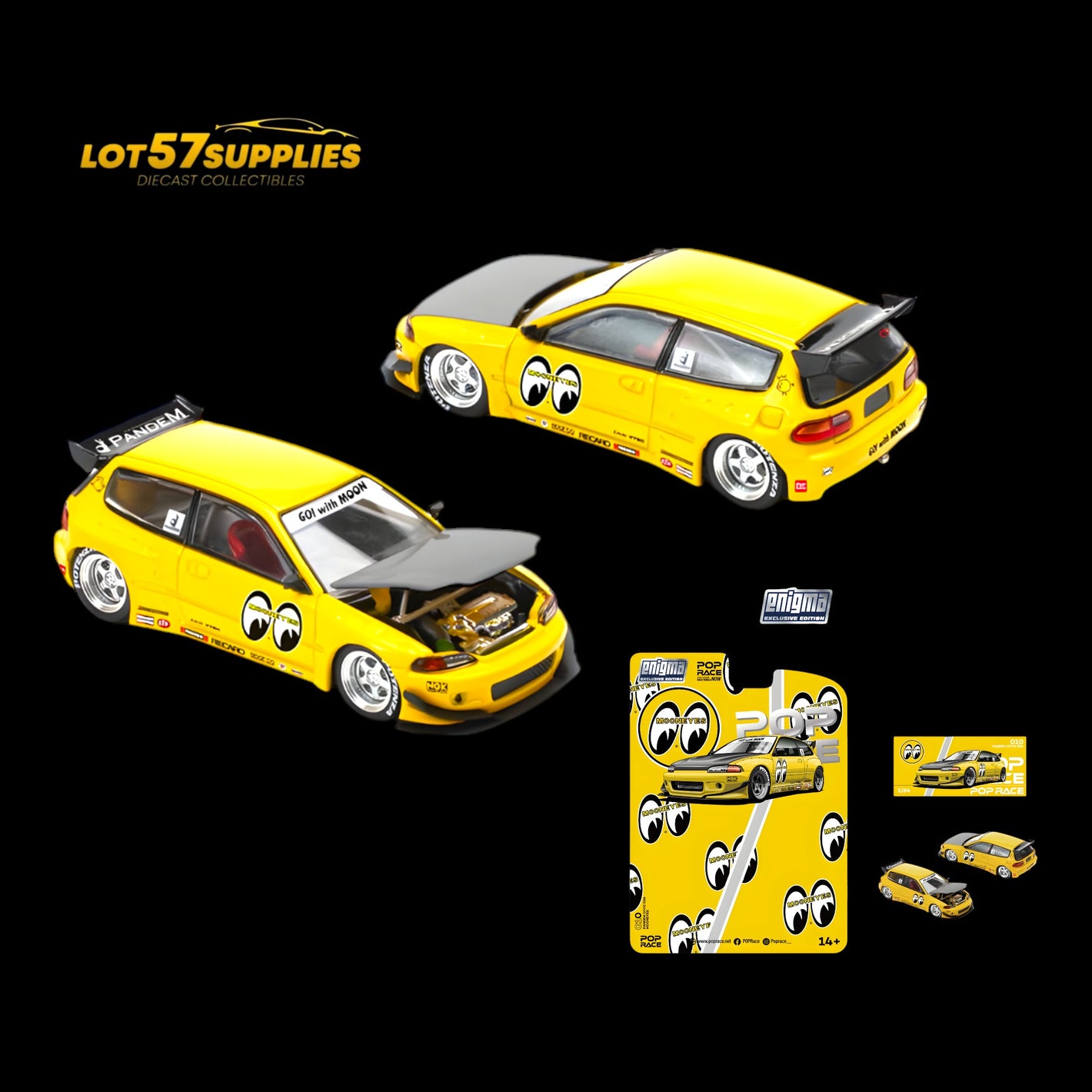 Pop Race Pandem Civic EG6 v1.5 - MOONEYES 1:64 PRE0010