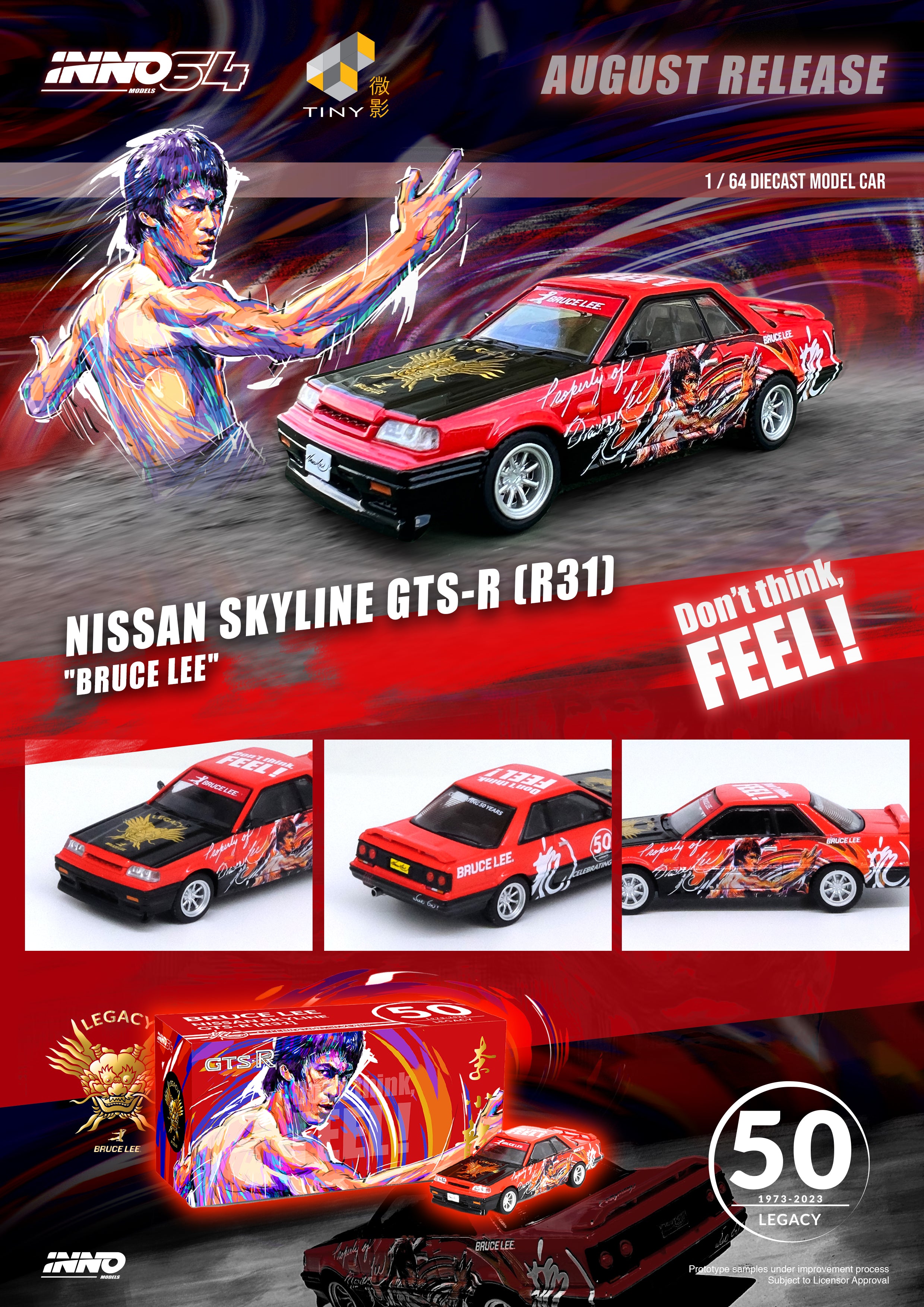 Inno64 x TINY Skyline GT-R's Series Honoring Bruce Lee's 50th Anniversary  1:64