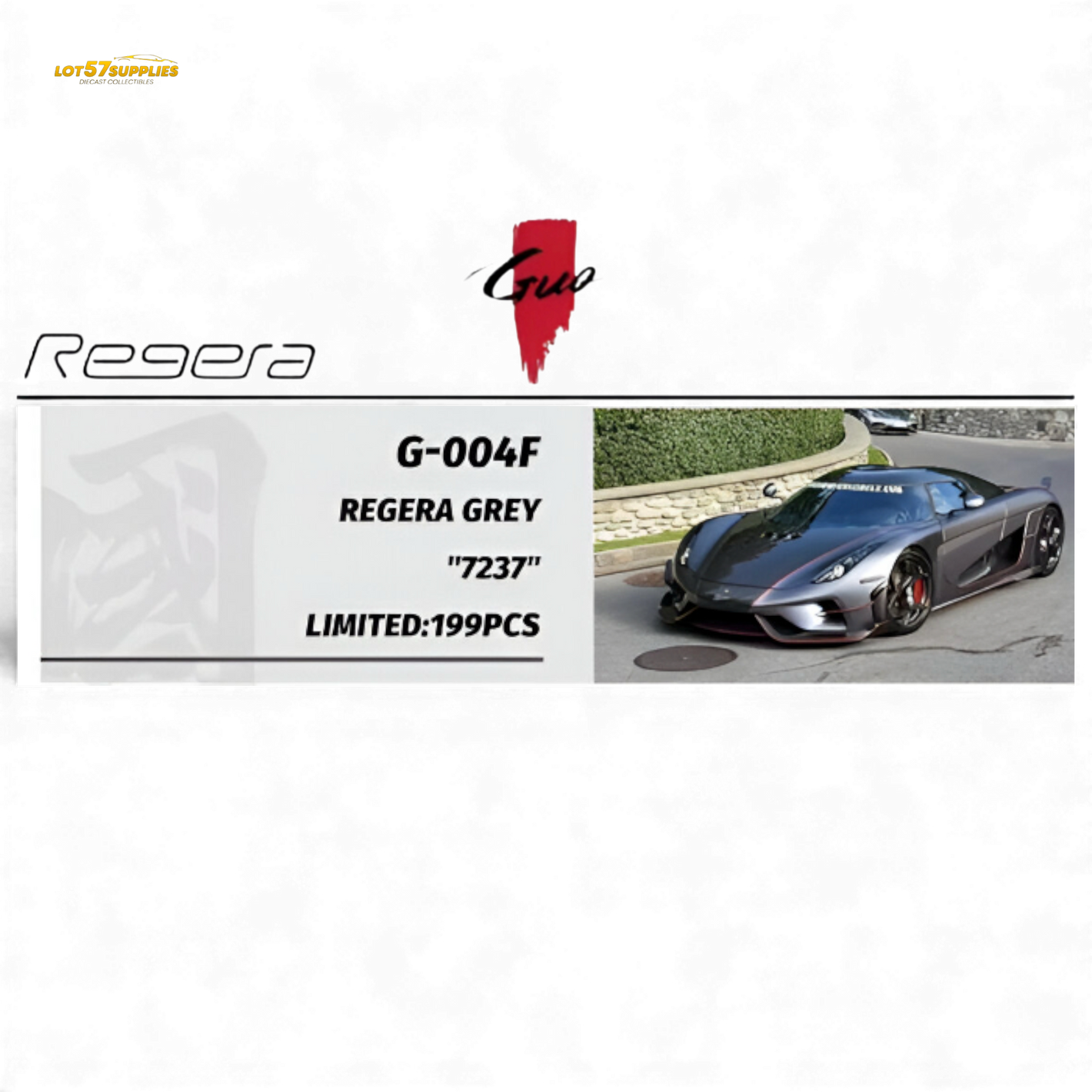 (Pre-Order) GUO Koenigsegg Regera - Grey 1:64 - G-004F