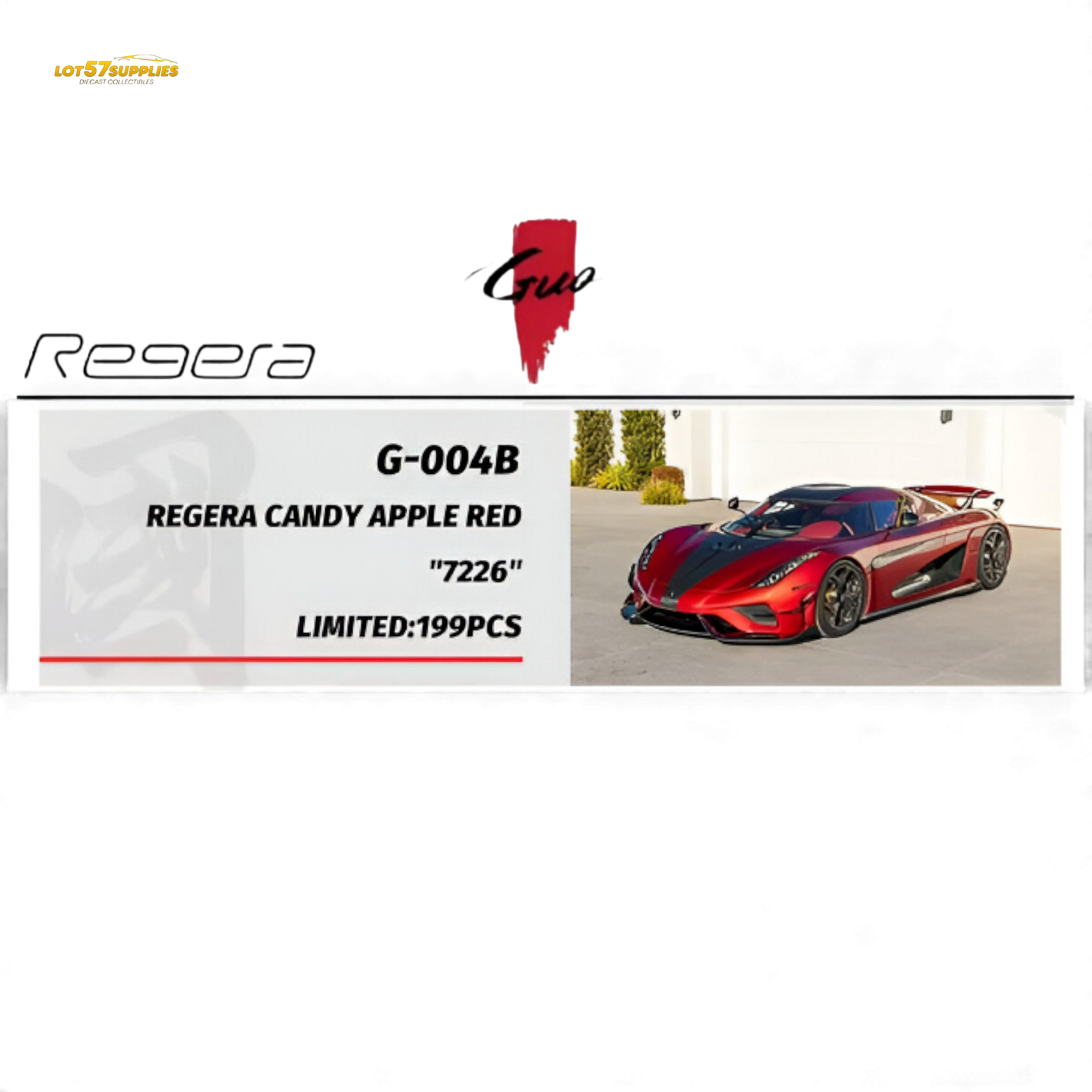(Pre-Order) GUO Koenigsegg Regera - Candy Apple Red 1:64 - G-004B