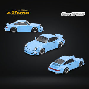 Fast Speed FS Rauh-Welt RWB964 Wide-Body Duck Wing - Sky Blue 1:64