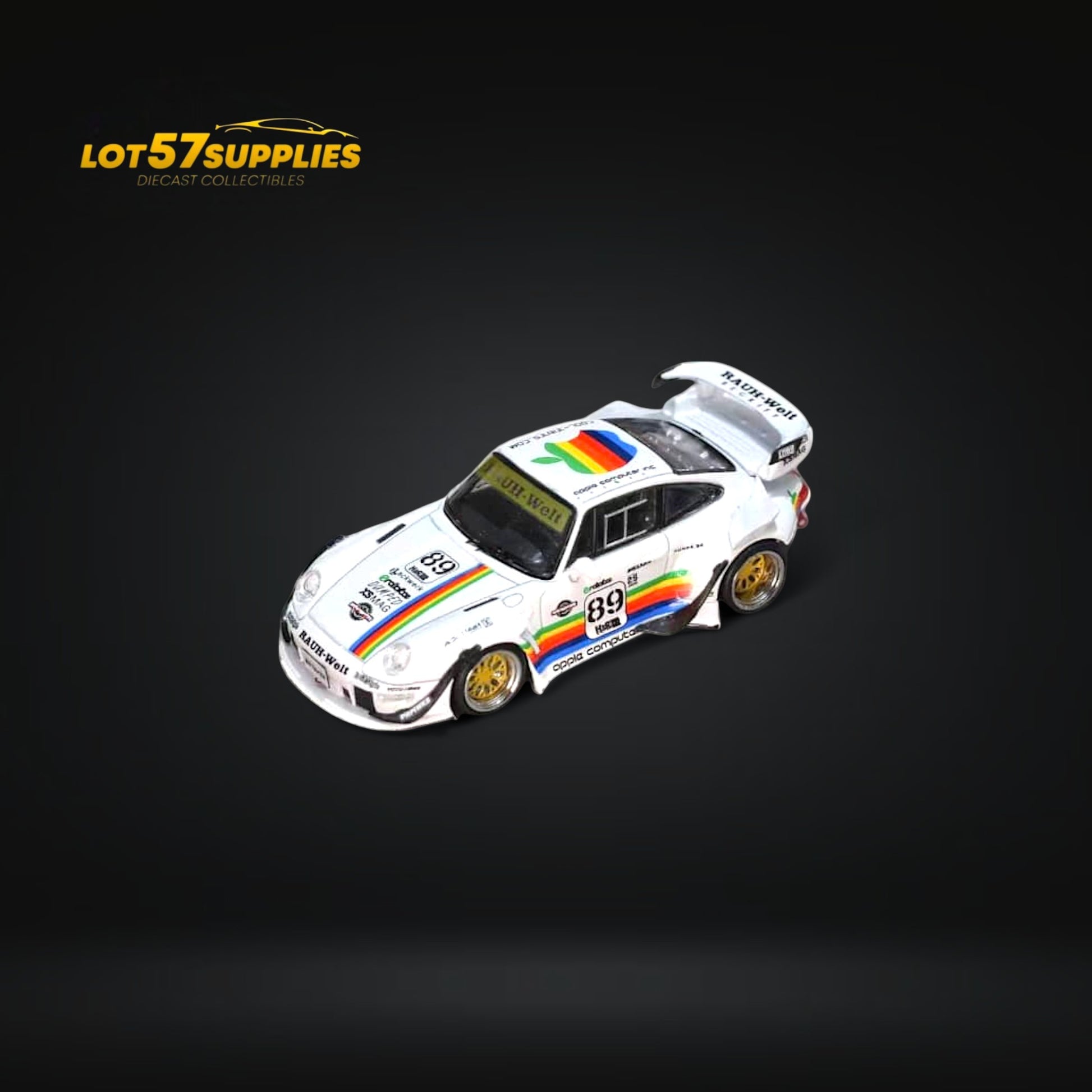 Street Weapon Porsche 993 RWB White Apple Livery 1:64