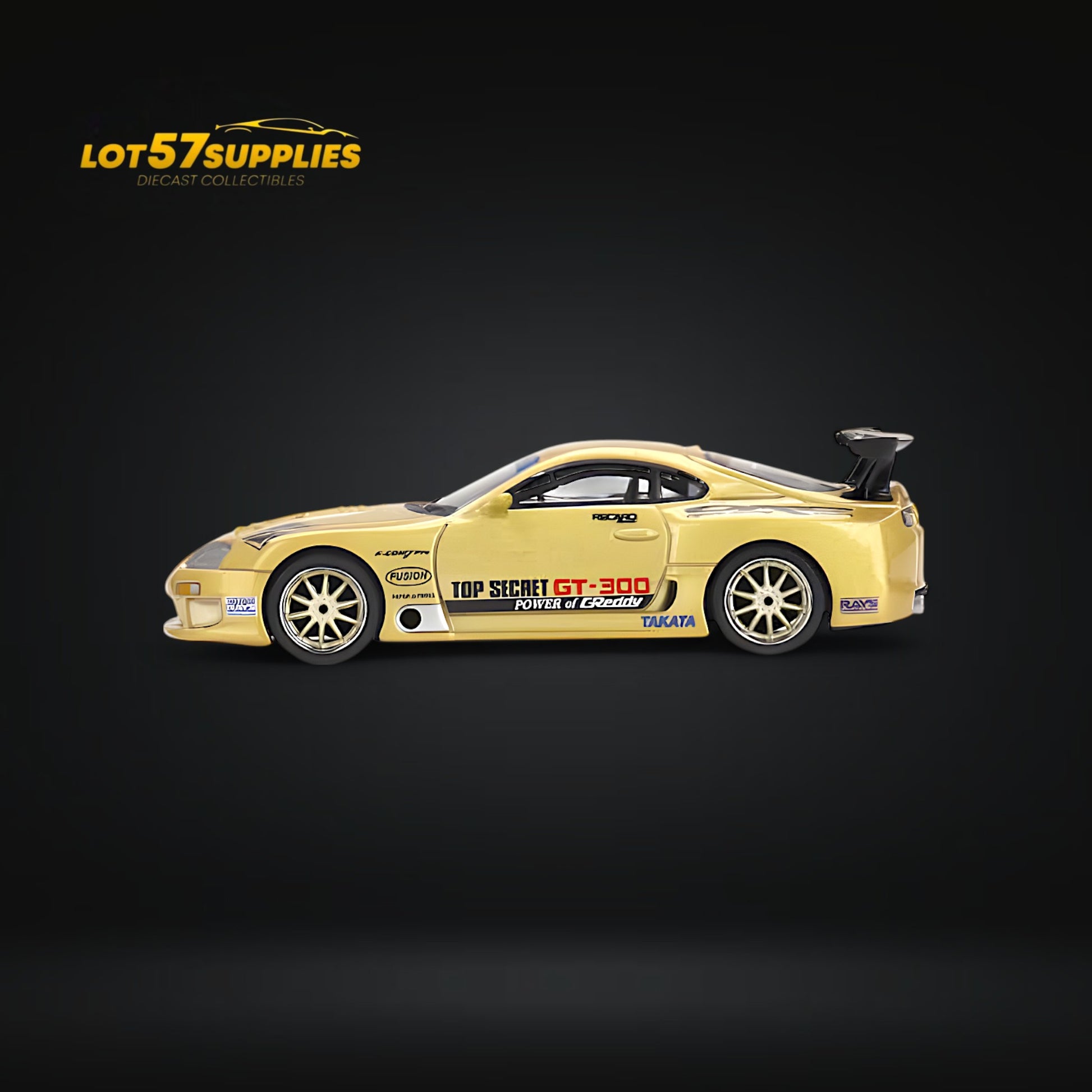 Mini-GT Toyota Supra (A80) Top Secret GT-300 Top Secret Gold 1:64 MGT00961