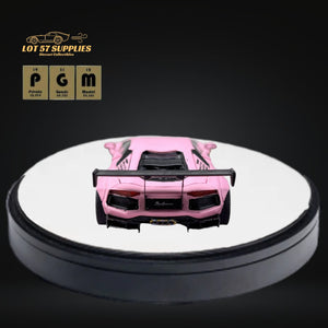 PGM Lamborghini Aventador LP700-4 LBWK Pink Fully Openable Luxury Base 1:64 PGM-640412LUX