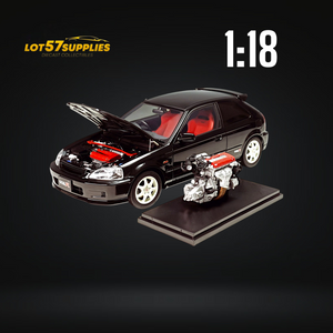 MOTORHELIX Honda Civic Type-R EK9-120 BLACK Fully Openable 1:18