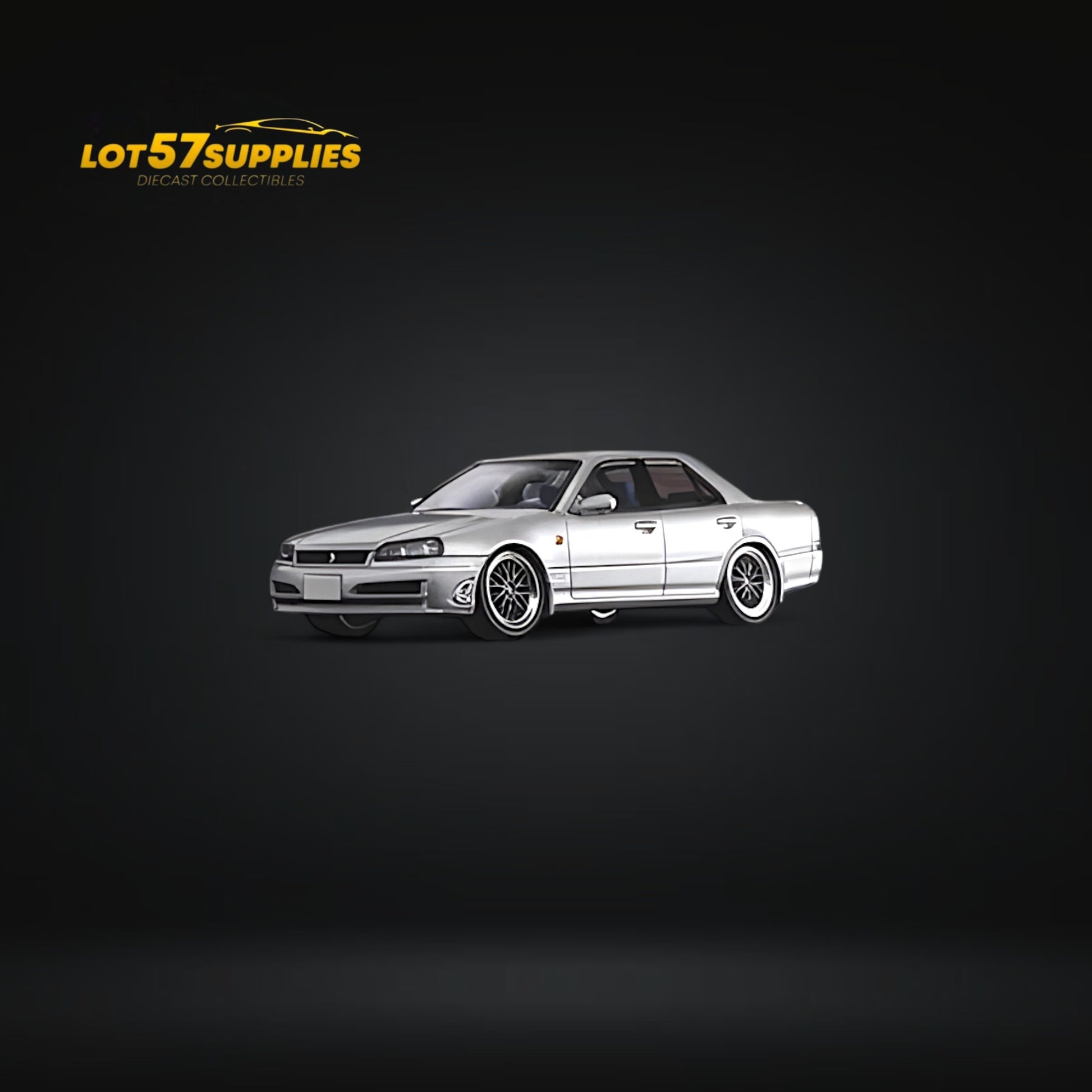 Mortal ER34 SKYLINE 25GT-t AIT Exhibition Model Ordinary Silver 1:64