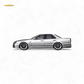 Mortal ER34 SKYLINE 25GT-t AIT Exhibition Model Ordinary Silver 1:64