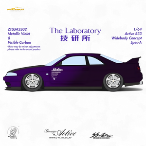 (Pre-Order) The Laboratory x ZONZO Nissan R33 Widebody Concept Spec-A - Metallic Purple 1/64