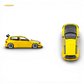 (Pre-Order) YM Model Pandem Honda Civic EG4 K20 - Yellow Carbon Cover 1:64