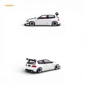 YM Model Honda Civic EG4 White Carbon 1:64 Diecast Model