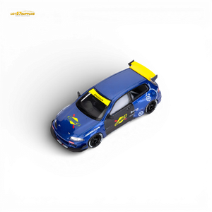 ET Model Honda Civic EG6 Rocket Bunny Sunoco 1:64 Scale Diecast Model Front Quarter View