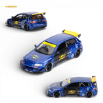ET Model Honda Civic EG6 Rocket Bunny Sunoco 1:64 Scale Diecast Model Multi Angle View