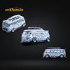 Liberty64 VW Volkswagen T1 Van Kombi Widebody Dark Sunflower Livery in Blue 1:64
