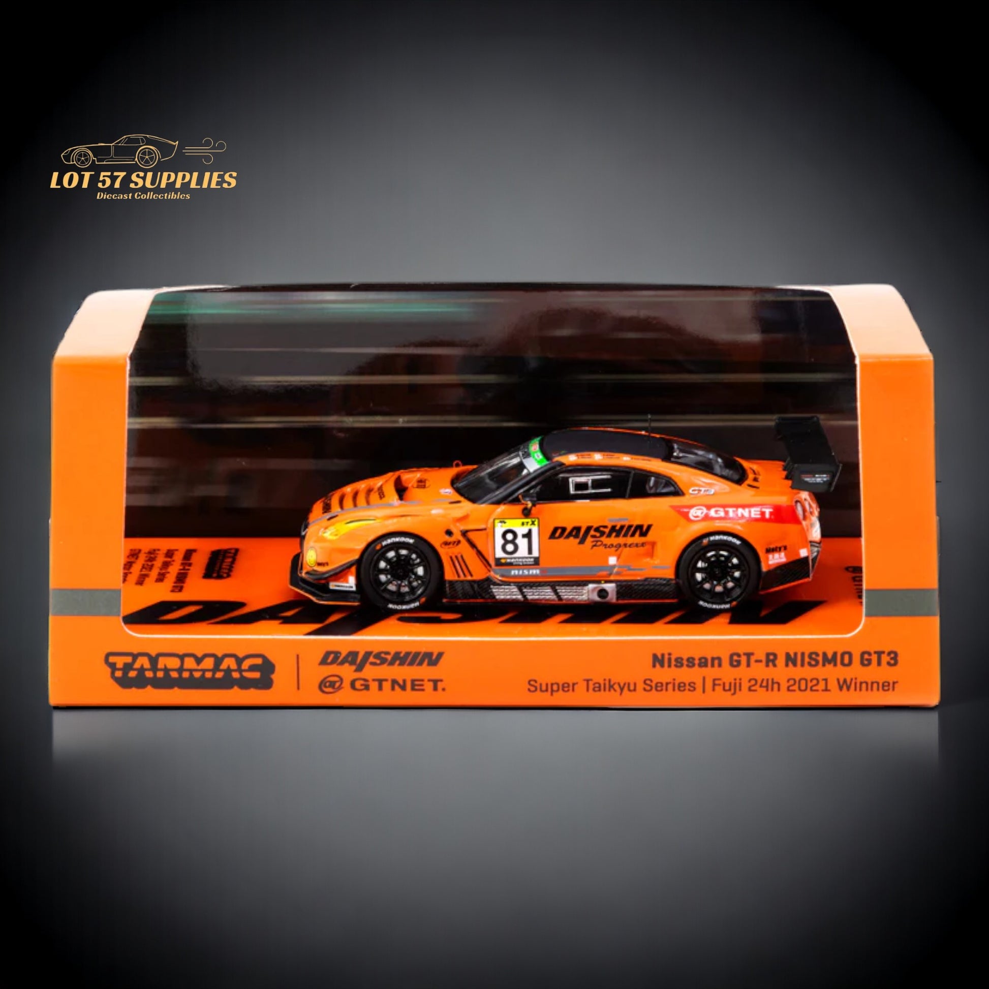 Tarmac Works Nissan GT-R R35 NISMO GT3 Super Taikyu Series 2021 #81 Winner 1:64 T64-035-21ST81