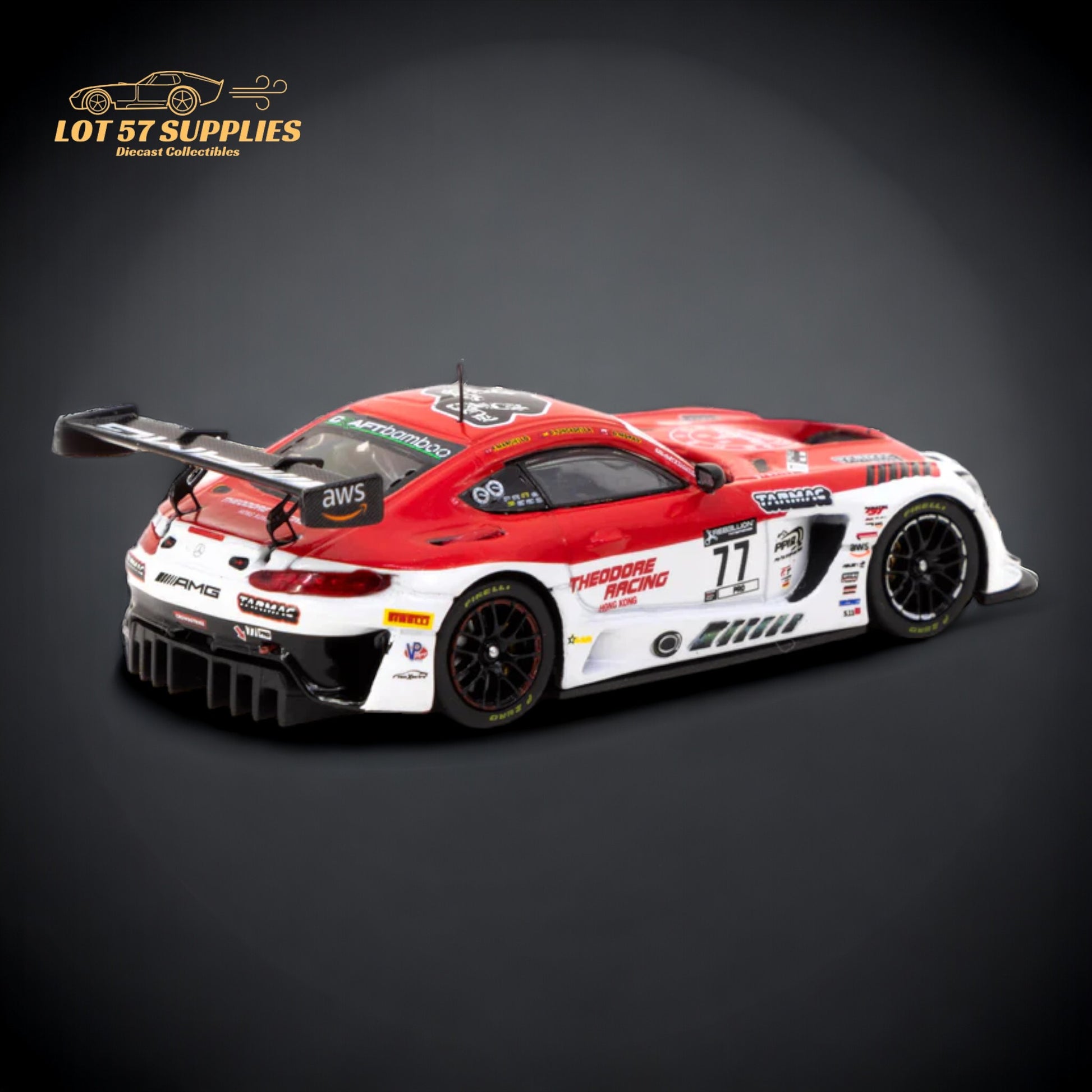 Tarmac Works Mercedes AMG GT3 Indianapolis 8h 2022 Winner 1:64 T64-062-22IND77