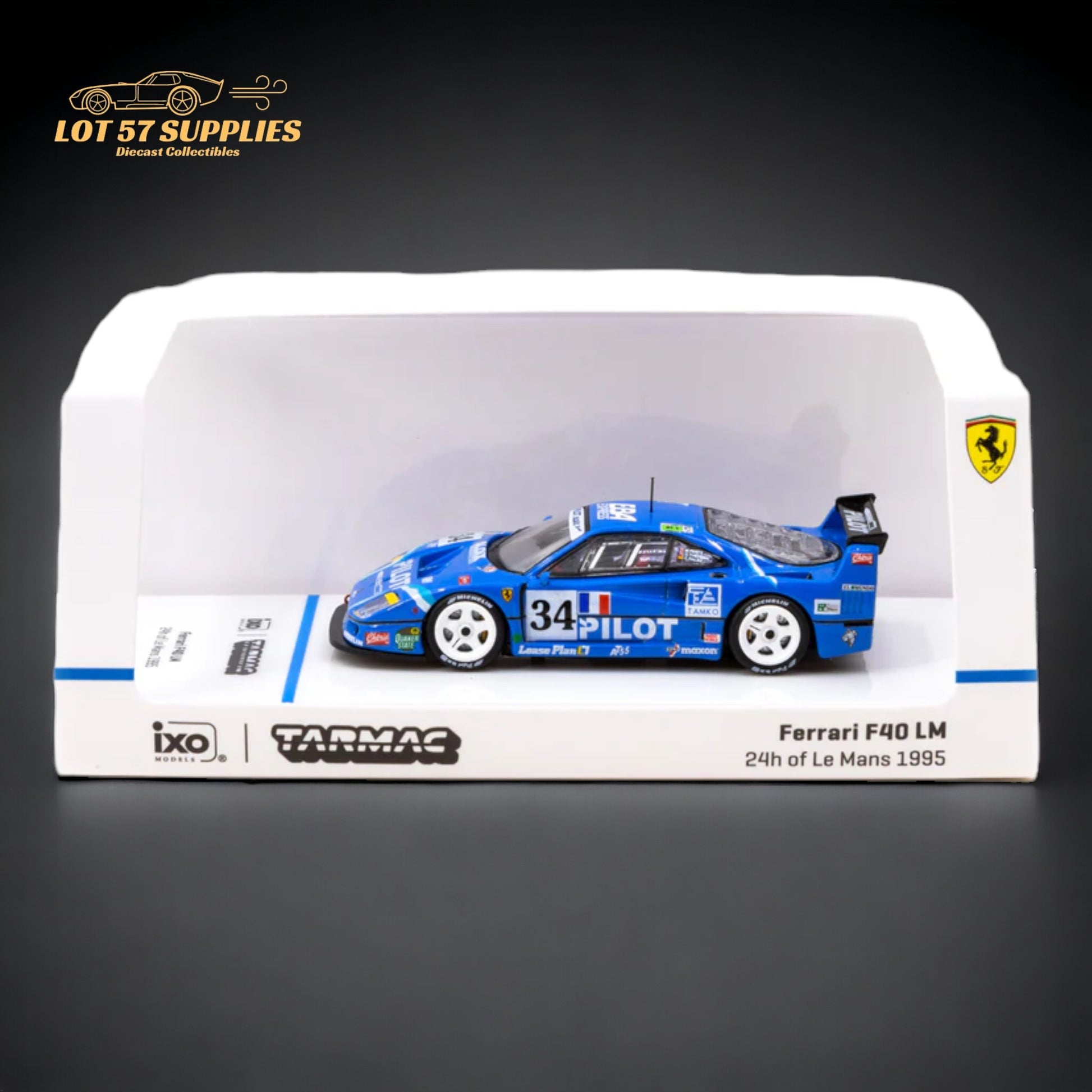 Tarmac Works Ferrari F40 LM 24h of Le Mans 1995 M Ferte T64-075-95LM34 1:64