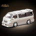 Tarmac Works Toyota Hiace Wagon Custom in Silver/Brown 1:64