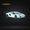 King Model Lambo Aventador LP700-4 LB 1.0 Tron Luminous CHROME TIFF BLUE DELUXE 1:64