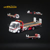 Unique Model Hino 300 Dutro Flatbed Flatbed Tow Truck in WORLD CHAMPION Livery 1:64