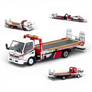 Unique Model Hino 300 Dutro Flatbed Tow Truck World Champion Livery 1:64 Diecast Model