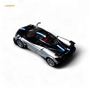 Tarmac Works Global64 Pagani Huayra BC Grigio Mercurio 2-Tone Silver/Blk 1:64