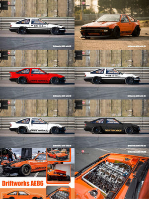 Focal Horizon Toyota Sprinter Trueno AE86 V8 DRIFTWORKS DW86 Modified 1:64