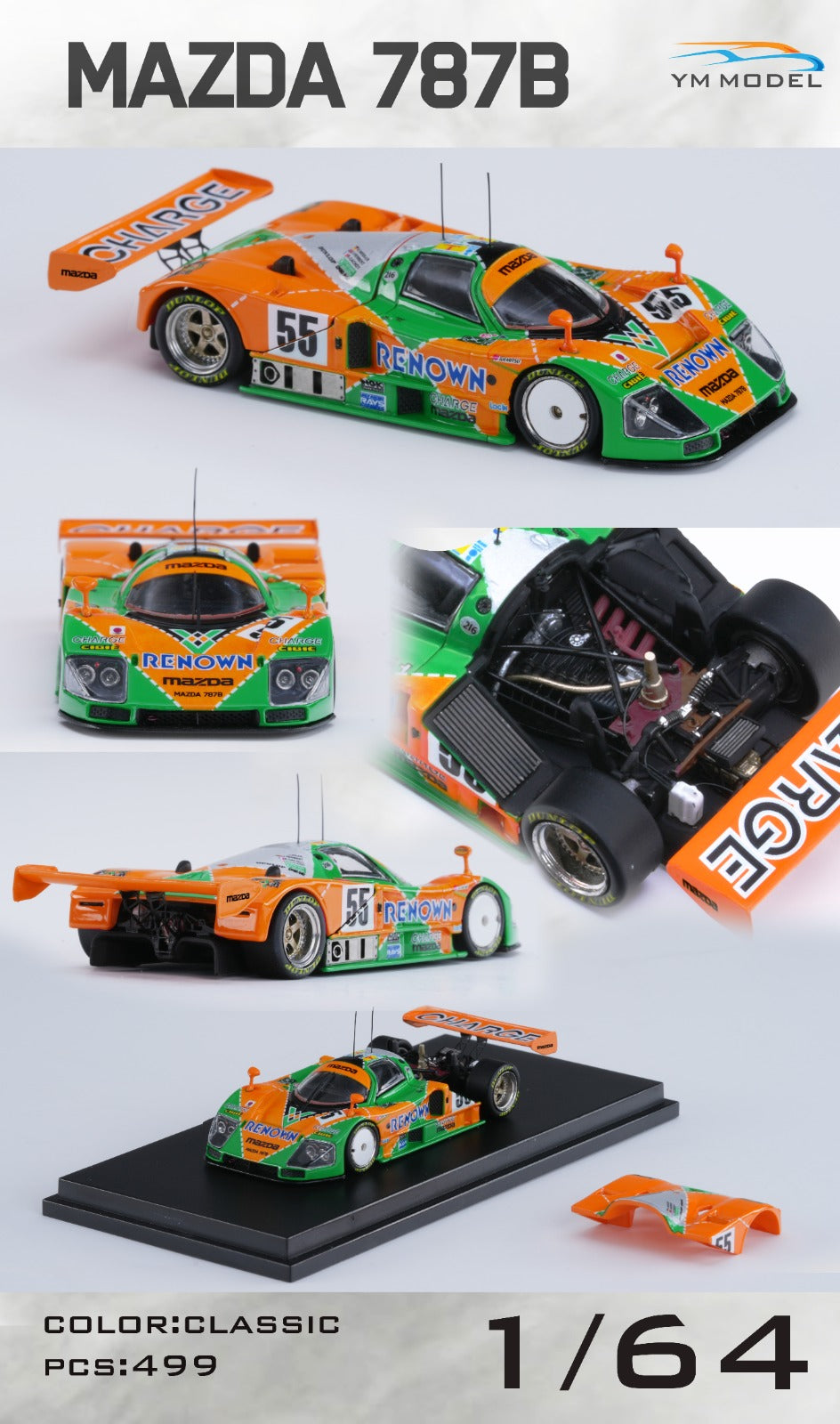 Sparky スパーキ 1/64 Mazda マツダ 787B 1991 Le Mans ル.マン