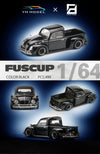 (Pre-Order) YM Model X Robert Design Volkswagen Beetle Pickup Truck FUSCUP in Black 1:64 Limited to 499 Pcs