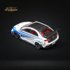 CM Model Mitsubishi Evolution X Varis White Blue Stripes 1:64 CM64-EVOX-09