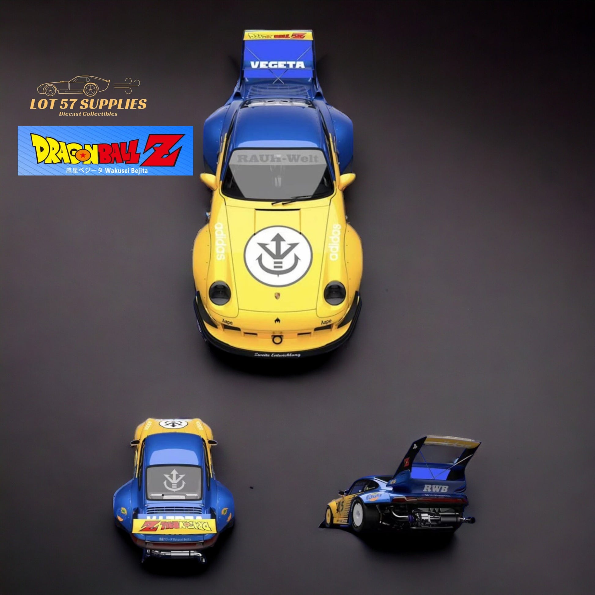 Street Weapon Porsche 993 RWB Vegeta WAKUSEI BEJITA 1:64