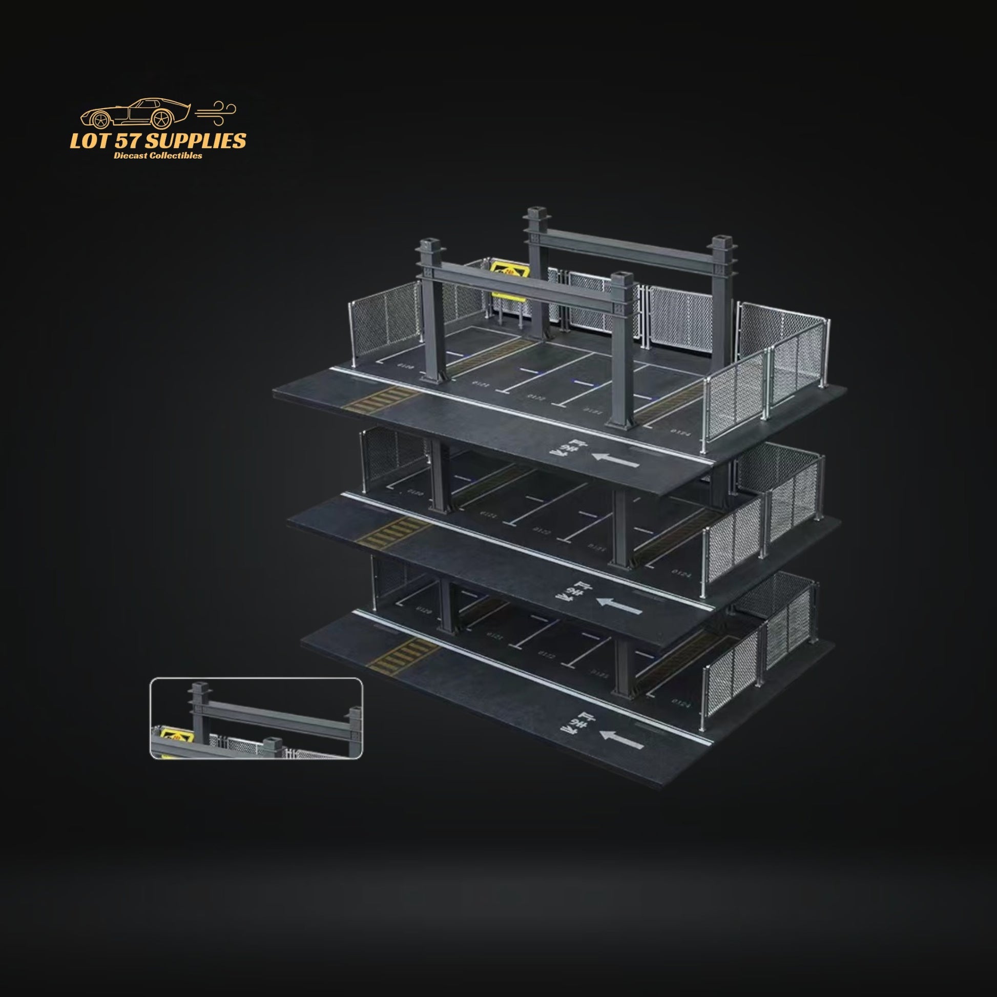 MoreArt Parking Scene Model "3 Floor Levels" Diorama 1:64 MO921001