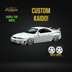 CUSTOM KAIDO Nissan Skyline GT-R R33 GREDDY V1 in White 1:64 KHMG113