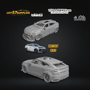 Flame Lamborghini Urus LBWK Combat Gray Resin 1:64