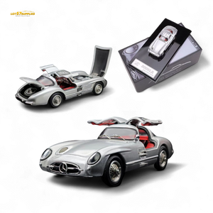 YS Model Mercedes Benz 300SLR Urunhot Diecast - Gullwing Silver 1:64