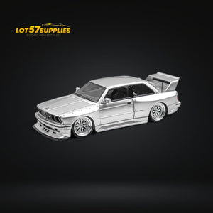 (Pre-Order) NA BMW E30 Wide-Body Resin Model Silver 1:64