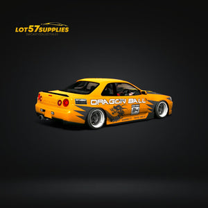 (Pre-Order) Fast Speed Skyline R34 GT-R - Orange 1:64
