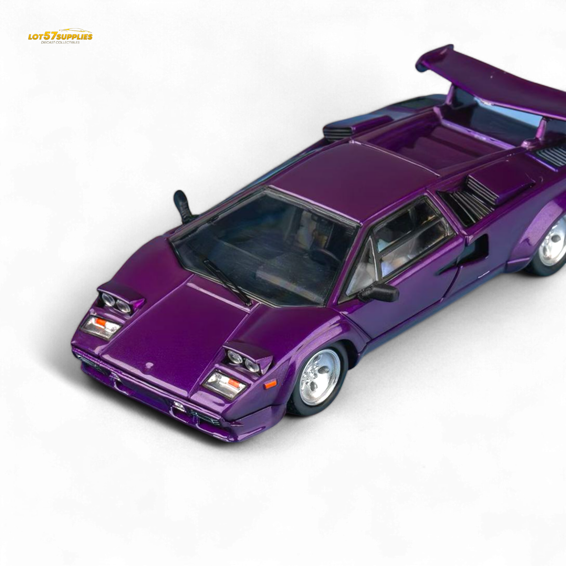 Purple model car on a white background