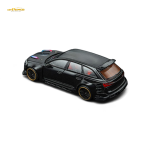 (Pre-Order) DCM Modified Audi RS6 Wagon Metallic Black - Engine & Openable Hood 1:64