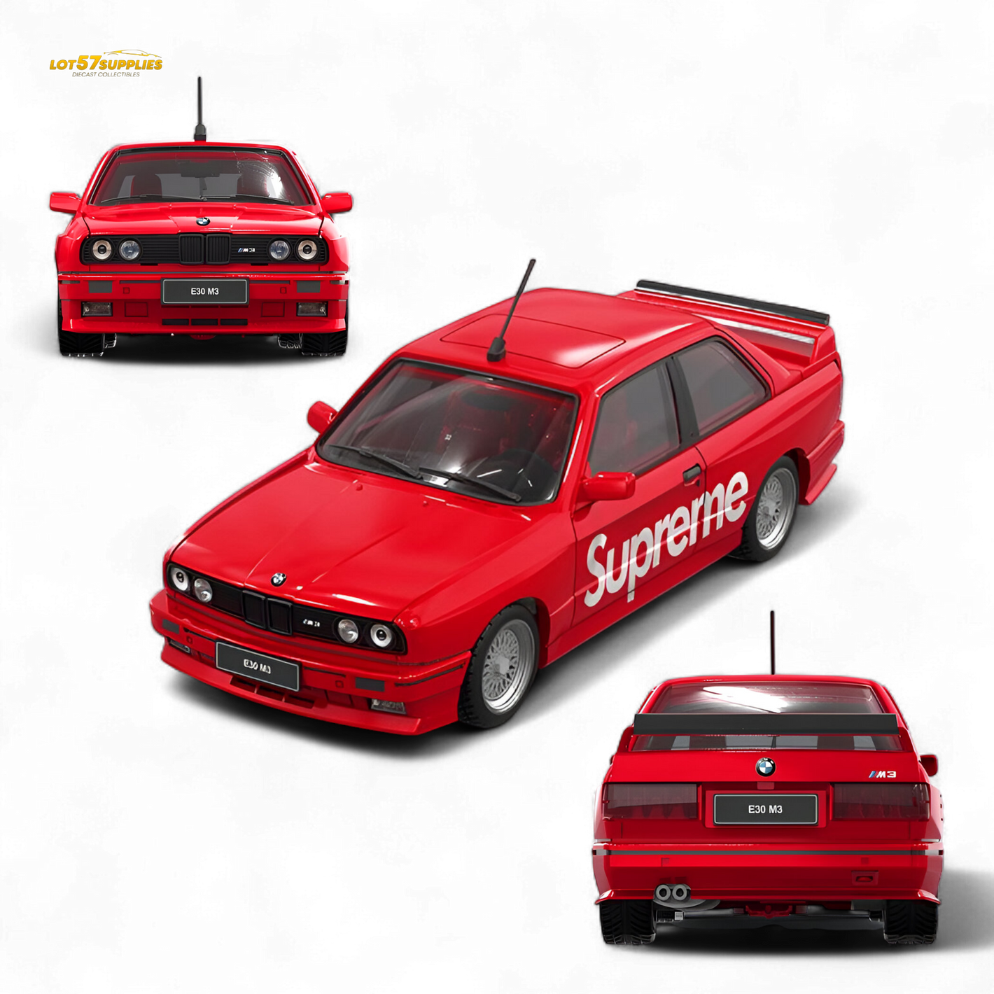 Original Model E30 Supreme Livery - S u p r e m e 1:64