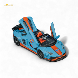 TPC Rhino Model Lamborghini LP720-4 Roadster Wide-Body Modified Gulf 1:64 Diecast Model