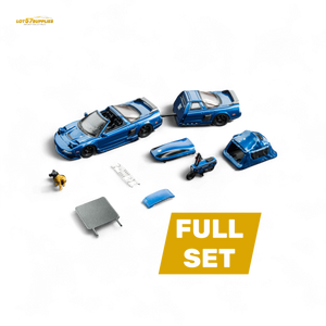 Full set of blue toy cars and parts on a white background with 'LOTOS SUPPLIES' branding.