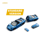 Blue toy car set with 'Standard Version' label on a white background