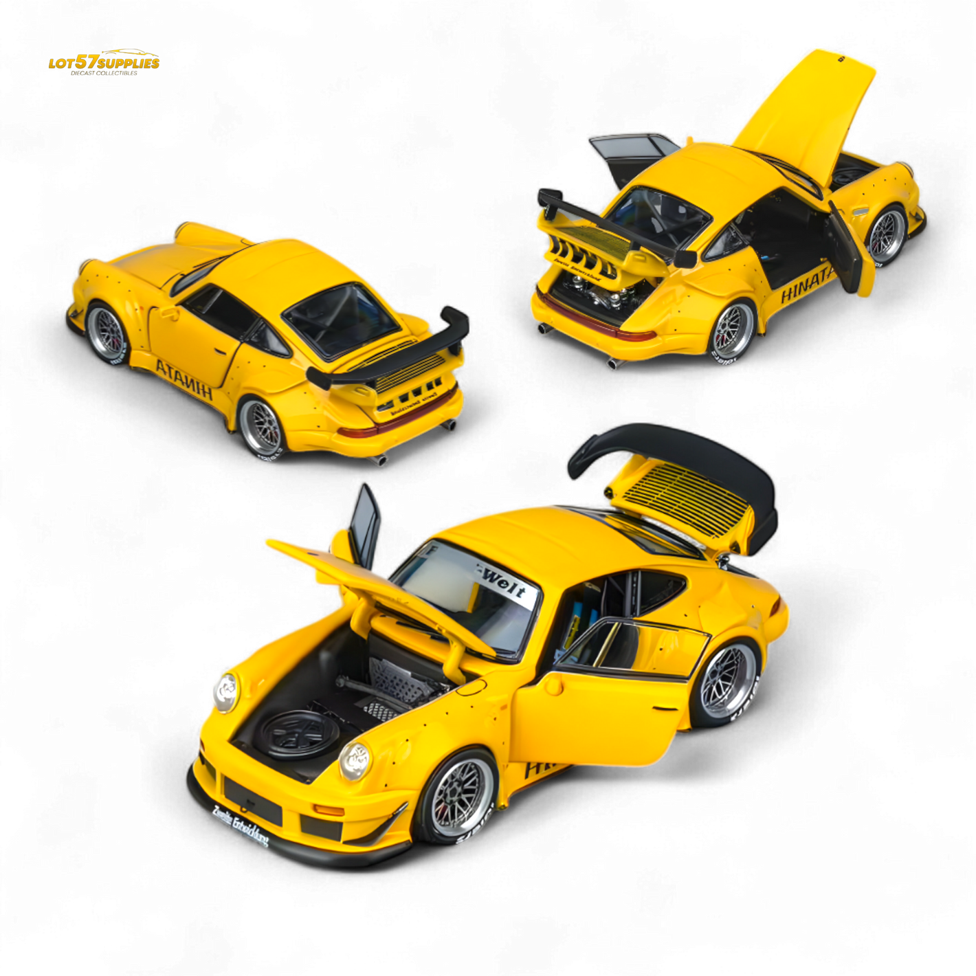 PGM Porsche RWB 930 Hinata - Yellow 1:64