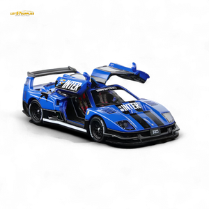 (Pre-Order) Demon King Auto F40 LB-Works Wide-Body Gull Wing Gate Modified - Inter Milan Livery 1:64