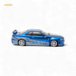 (Pre-Order) Fast Speed Skyline GT-R R34 Nismo Z-Tune - Blue with Silver Stripes 1:64
