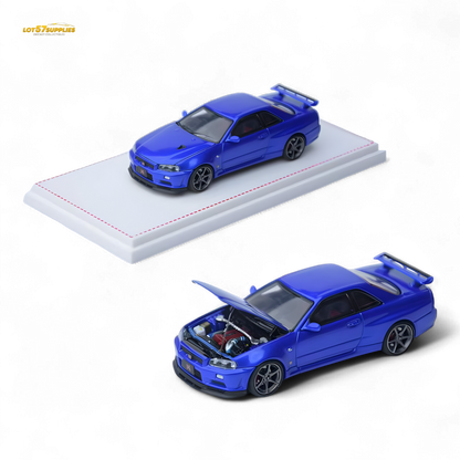 (Pre-Order) Focal Horizon Skyline GT-R R34 V-SPEC-II - Bayside Blue 1:64