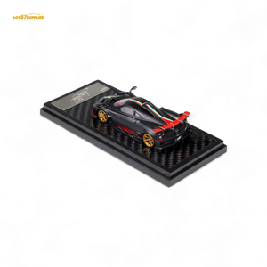 (Pre-Order) LCD Pagani Imola - Matte Black Carbon with Italian Flag 1:64