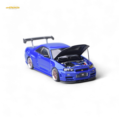 (Pre-Order) Focal Horizon Skyline GT-R R34 - Bayside Blue 1:64